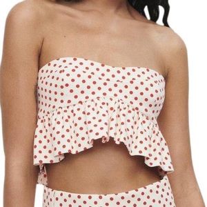 NWT Polka Dot Zara Crop Top